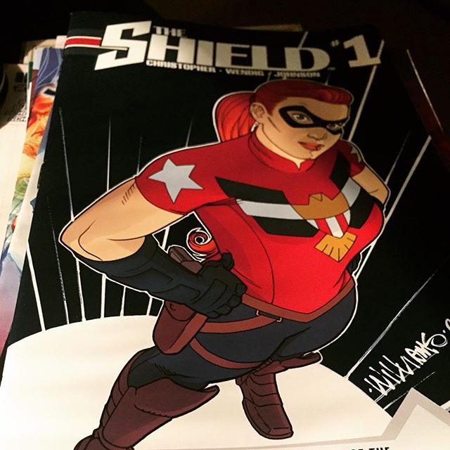 The Shield #1, written by Wendig and Christopher. Available at Robot Zero, #ashtabula county's *only* comic shop! #DarkCircleComics #TheShield @darkcirclecomics